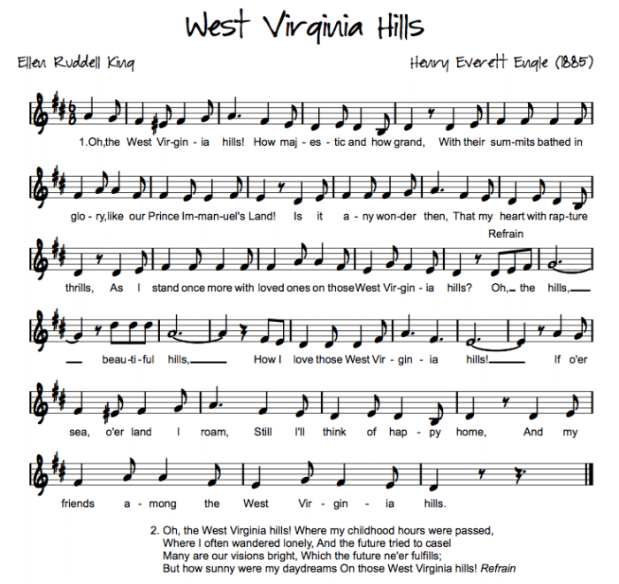 West-Virginia-Hills song sheet music
