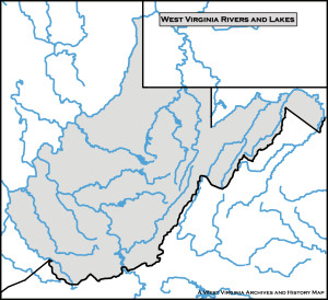 wv rivers and lakes map